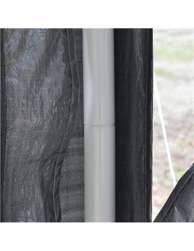 Outsunny 4 m x 3 m Gazebo Party Tent Outdoor Canopy Garden Sun Shade w/ Mesh Sidewalls, Dark Grey