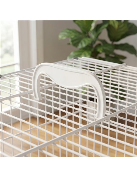 PawHut Bird Cage Foldable Portable Budgie Cage with Wooden Perch 2 Bowls for Travel 49 x 31 x 40 cm Black - pic 195647 | FastDaddyshop
