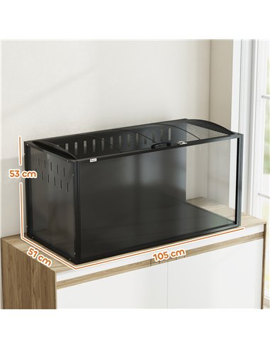 PawHut Hamster Cage Steel Chewproof with Openable Top, Deep Burrow for Dwarf Syrian Hamster, Gerbil, Rats, 105 x 51 x 53 cm