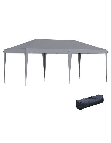 Outsunny 3x6m Pop Up Gazebo with Foldable Canopy, Carrying Bag, Grey - pic 19582 | FastDaddyshop