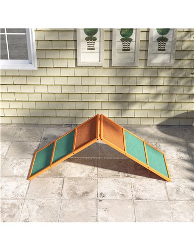 PawHut Dog Agility Equipment, Dog Playground Equipment with Non-slip Surface, A-frame, Agility Ramp for All Breeds, Orange