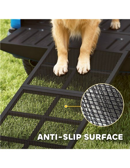 PawHut 191 x 50cm Dog Ramp for Car, Extra Long Pet Stairs with Non-Slip Surface, for Large Dogs, Black - pic 195850 | FastDaddyshop