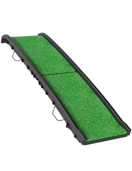 PawHut Foldable Dog Ramp with Artificial Anti-slip Surface, Portable & Lightweight, for Cars, Home, 155 x 38.5 x 15.5 cm - pic 195864 | FastDaddyshop