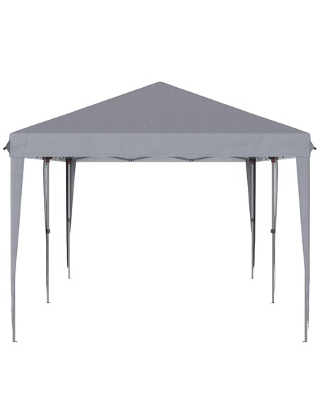 Outsunny 3 x 6 m Pop Up Gazebo, Foldable Canopy Tent, Height Adjustable Wedding Awning Canopy w/ Carrying Bag, Grey - pic 19589 | FastDaddyshop