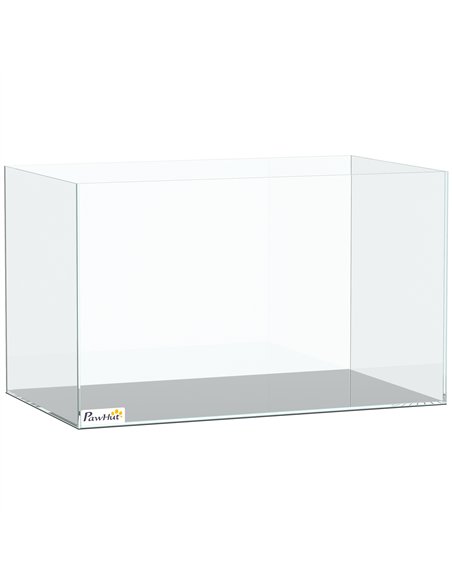 PawHut Fish Tank Bare Glass for DIY Glass Aquarium with Protective Base Mat 43L Transparent for Fish Shrimps - pic 195900 | FastDaddyshop
