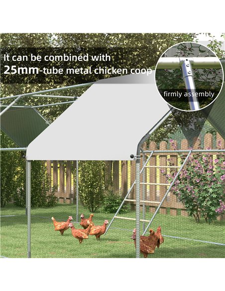 PawHut Chicken Perch for Coop, Wooden and Galvanised Steel Roosting Bar Jungle Gym, Chicken Roosting Ladder for Backyard Farm - pic 195930 | FastDaddyshop