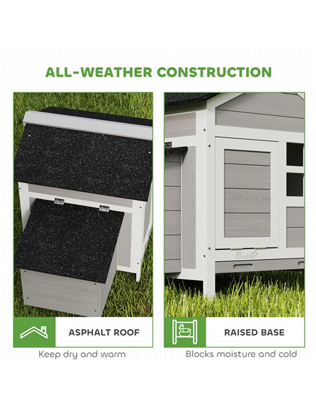 PawHut Wooden Chicken Coop with Pull-Out Tray Nesting Box for 1-2 Chickens - pic 195969 | FastDaddyshop