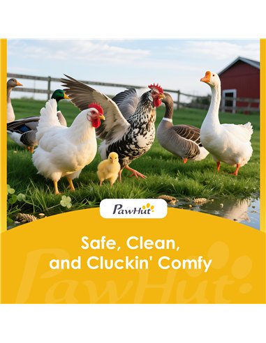 PawHut Wooden Chicken Coop with Pull-Out Tray Nesting Box for 1-2 Chickens