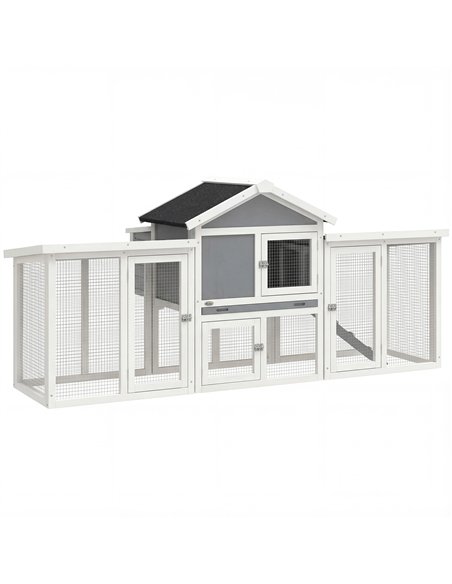 PawHut Large Chicken Coop, Wooden Outdoor Chicken Cage Poultry Hen House with Nesting Box - pic 195972 | FastDaddyshop