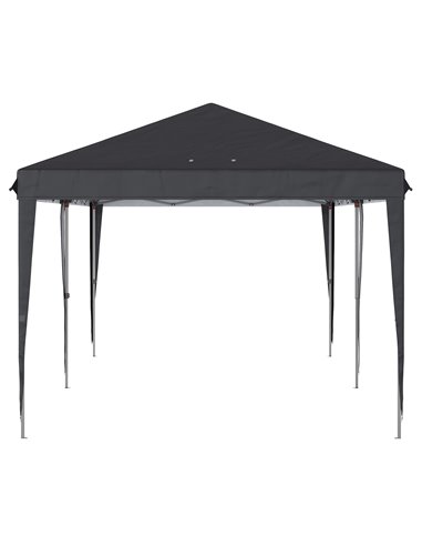 Outsunny 3 x 6 m Pop Up Gazebo, Foldable Canopy Tent, Height Adjustable Wedding Awning Canopy w/ Carrying Bag, Black