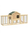 PawHut Large Chicken Coop, Wooden Outdoor Chicken Cage Poultry Hen House with Nesting Box