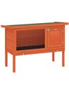 PawHut Wooden Rabbit Hutch, Guinea Pig Hutch with Asphalt Roof, Outdoor Elevated Bunny House for Rabbits, Chinchillas