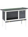 PawHut Wooden Rabbit Hutch, Guinea Pig Hutch with Asphalt Roof, Outdoor Elevated Bunny House for Rabbits, Chinchillas