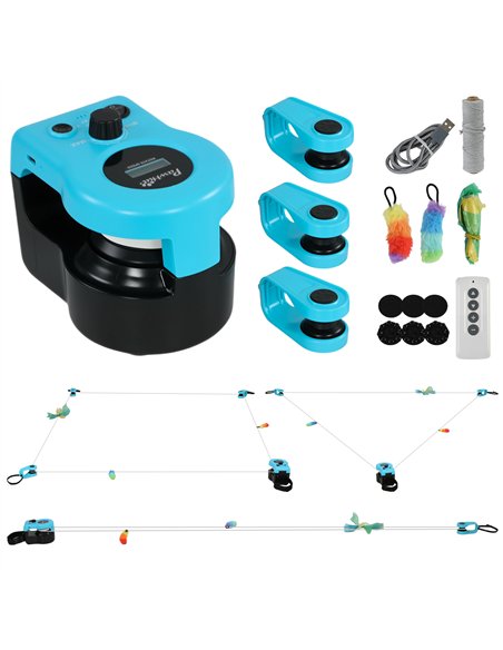 PawHut Interactive Cat Toy for Indoor Kittens & Adult with Adjustable Speed, DIY Track & Mouse Sound - pic 196170 | FastDaddyshop
