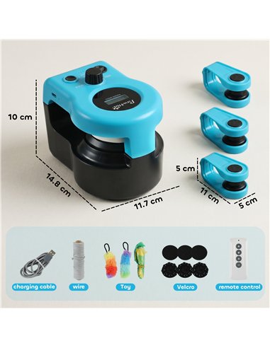 PawHut Interactive Cat Toy for Indoor Kittens & Adult with Adjustable Speed, DIY Track & Mouse Sound
