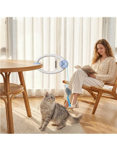 PawHut Interactive Cat Toys for Indoor Kittens & Adult USB Rechargeable Door Hanging Bouncing Mouse Teaser