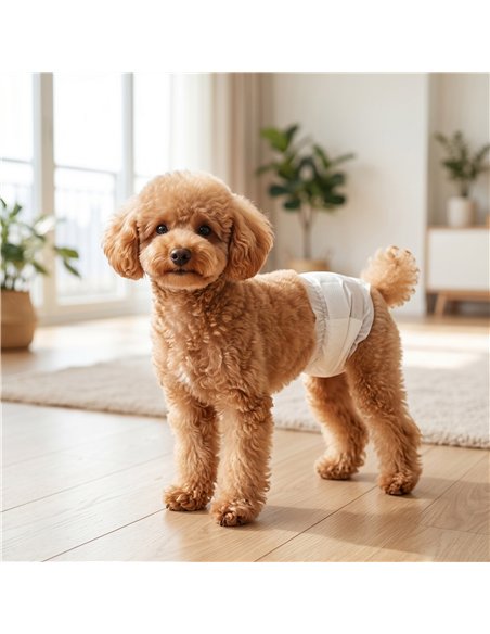 PawHut Dog Diapers Super Absorbent Leak-Proof Dog Nappies for Male Dogs Size XS 20-28 cm Waist - pic 196243 | FastDaddyshop