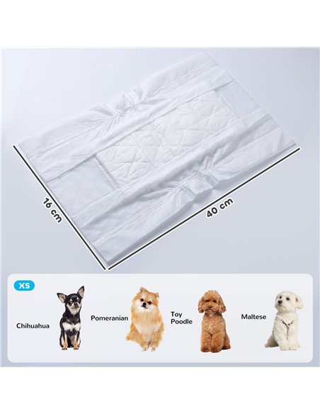 PawHut Dog Diapers Super Absorbent Leak-Proof Dog Nappies for Male Dogs Size XS 20-28 cm Waist - pic 196244 | FastDaddyshop