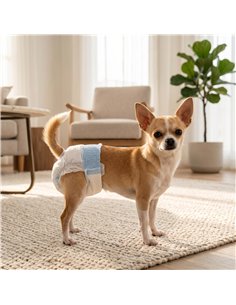 PawHut Disposable Dog Diapers Female Incontinence or Excitable Urination and Training 48 Count, XS, 15-33 cm 2