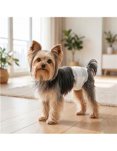 PawHut Dog Diapers Super Absorbent Leak-Proof Dog Nappies for Male Dogs Size S 30-48 cm Waist
