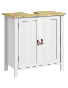 kleankin Under Sink Bathroom Cabinet for Basin without Pedestal - White