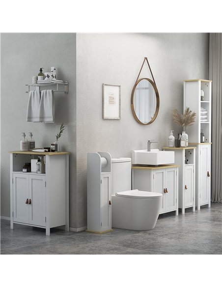 kleankin Under Sink Bathroom Cabinet for Basin without Pedestal - White - pic 196316 | FastDaddyshop