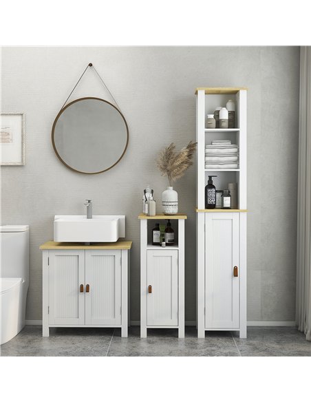 kleankin Under Sink Bathroom Cabinet for Basin without Pedestal - White - pic 196321 | FastDaddyshop