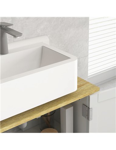kleankin Under Sink Bathroom Cabinet for Basin without Pedestal - White