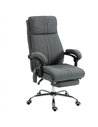 Vinsetto High Back Vibration Massage Office Chair with Footrest, Heated, Grey