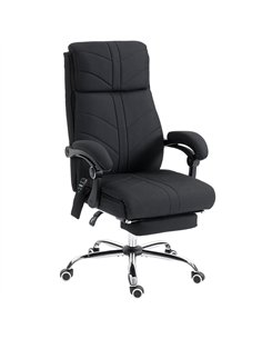 Vinsetto High Back Vibration Massage Office Chair with Footrest, Heated, Black