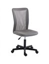 Vinsetto Computer Desk Chair, Mesh Office Chair with Adjustable Height and Swivel Wheels, Armless Study Chair, Grey