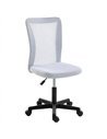 Vinsetto Mesh Office Chair Armless Swivel Executive Computer Desk Chair Adjustable Height Wheels White