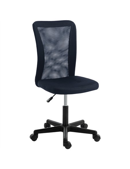 Vinsetto Computer Desk Chair, Mesh Office Chair with Adjustable Height and Swivel Wheels, Armless Study Chair, Dark Grey - pic 196423 | FastDaddyshop