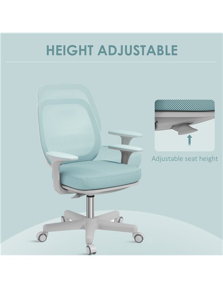 Vinsetto 44-56cm Mesh Back Office Chair - Light Green - pic 196445 | FastDaddyshop