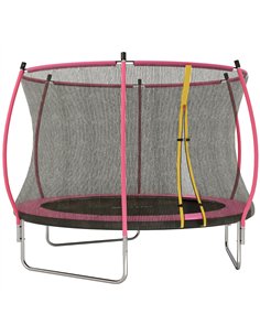 SPORTNOW 10ft Outdoor Trampoline with Enclosure Net, Spring Cover, Pink