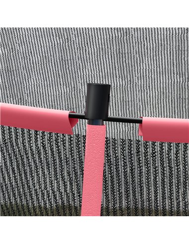SPORTNOW 10ft Outdoor Trampoline with Enclosure Net, Spring Cover, Pink