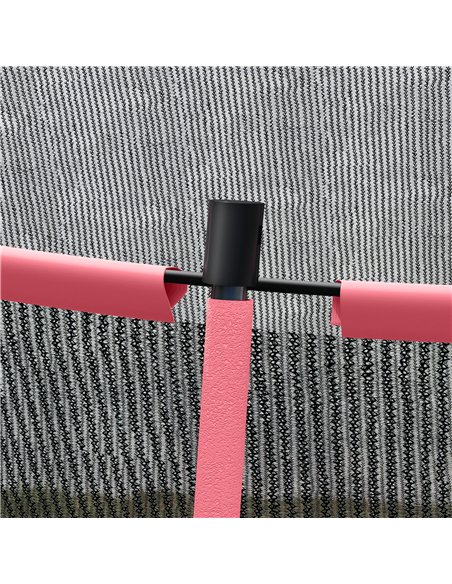 SPORTNOW 10ft Outdoor Trampoline with Enclosure Net, Spring Cover, Pink - pic 196467 | FastDaddyshop