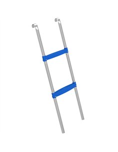 SPORTNOW Trampoline Ladder, 2-Steps with Horizontal Wide Steps, Universal Hook, Galvanised Steel Frame, 150kg Load Capacity