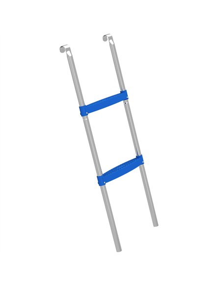 SPORTNOW Trampoline Ladder, 2-Steps with Horizontal Wide Steps, Universal Hook, Galvanised Steel Frame, 150kg Load Capacity - pic 196468 | FastDaddyshop