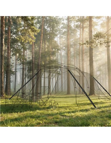 SPORTNOW 4Pcs Trampoline Anchor Kit, 32 cm Galvanised Trampoline Stakes, Spiral Ground Anchors with Triangle Head, Straps