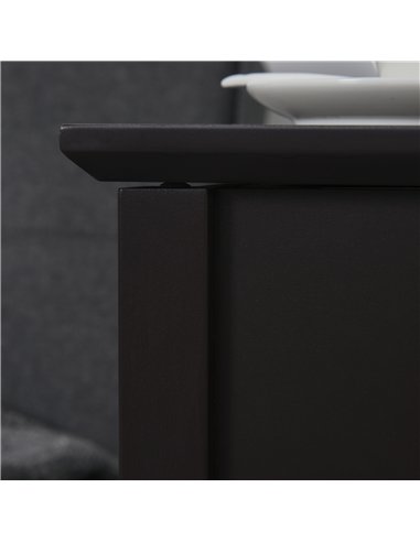 HOMCOM End Table, Narrow Side Table with Flip Top , Shelf, Dark Coffee