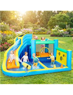 AIYAPLAY 8 in 1 Bouncy Castle for Kids, Inflatable Bounce House with Slide, Pool (Ball Pit), Water Cannon for Indoor Outdoor 2