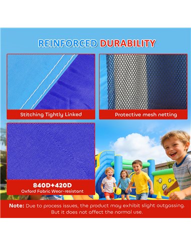 AIYAPLAY 8 in 1 Bouncy Castle for Kids, Inflatable Bounce House with Slide, Pool (Ball Pit), Water Cannon for Indoor Outdoor