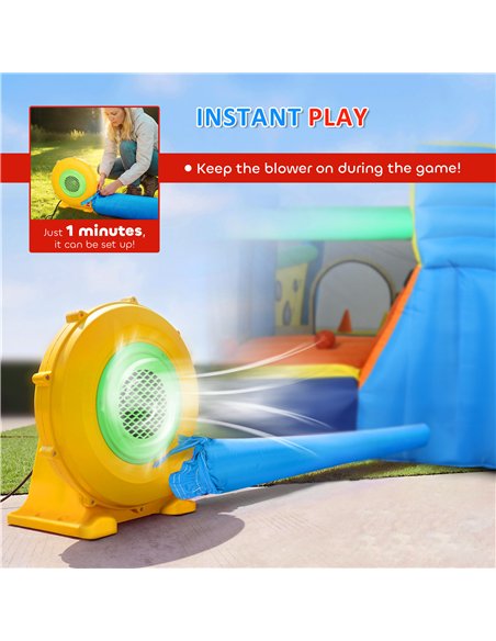 AIYAPLAY 8 in 1 Bouncy Castle for Kids, Inflatable Bounce House with Slide, Pool (Ball Pit), Water Cannon for Indoor Outdoor - pic 196644 | FastDaddyshop