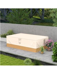 Outsunny Garden Furniture Covers Waterproof, 600D Oxford Outdoor Furniture Cover with 4 Air Vents, 275 x 208 x 78 cm, Beige 2