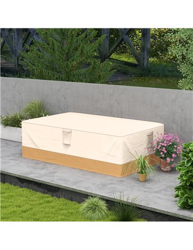 Outsunny Garden Furniture Covers Waterproof, 600D Oxford Outdoor Furniture Cover with 4 Air Vents, 275 x 208 x 78 cm, Beige