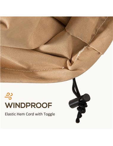 Outsunny Garden Furniture Covers Waterproof, 600D Oxford Outdoor Furniture Cover with 4 Air Vents, 275 x 208 x 78 cm, Beige