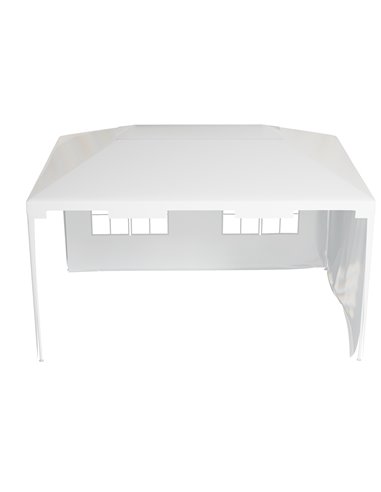 Outsunny 3 x 4 m Garden Gazebo Shelter Marquee Party Tent with 2 Sidewalls for Patio Yard Outdoor, White
