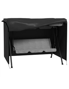 Outsunny 205 x 124cm Three-Seater Swing Chair Protective Cover Black