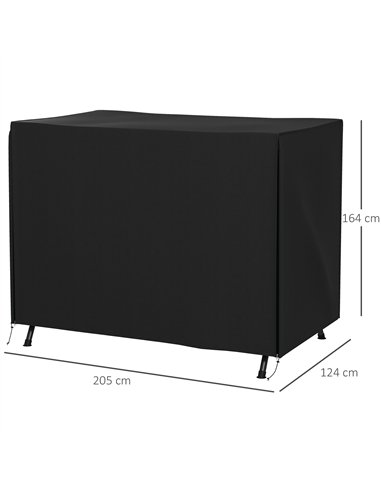 Outsunny 205 x 124cm Three-Seater Swing Chair Protective Cover Black